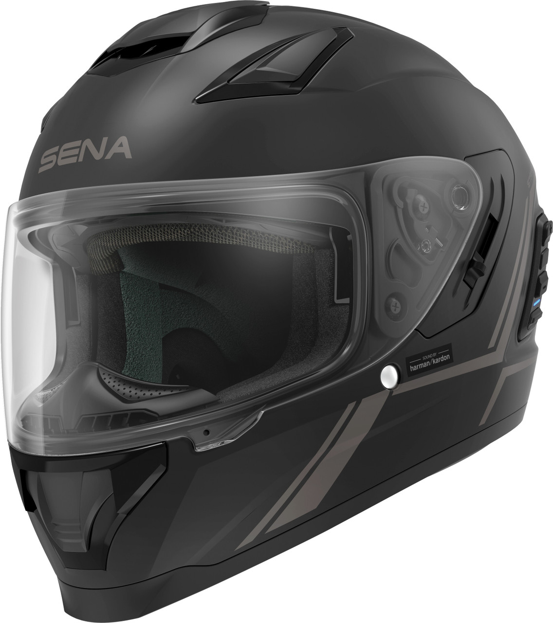 Sena STRYKER-MB00S1 - Stryker Full Face Helmet With Mesh Intercom Matte Black Sm