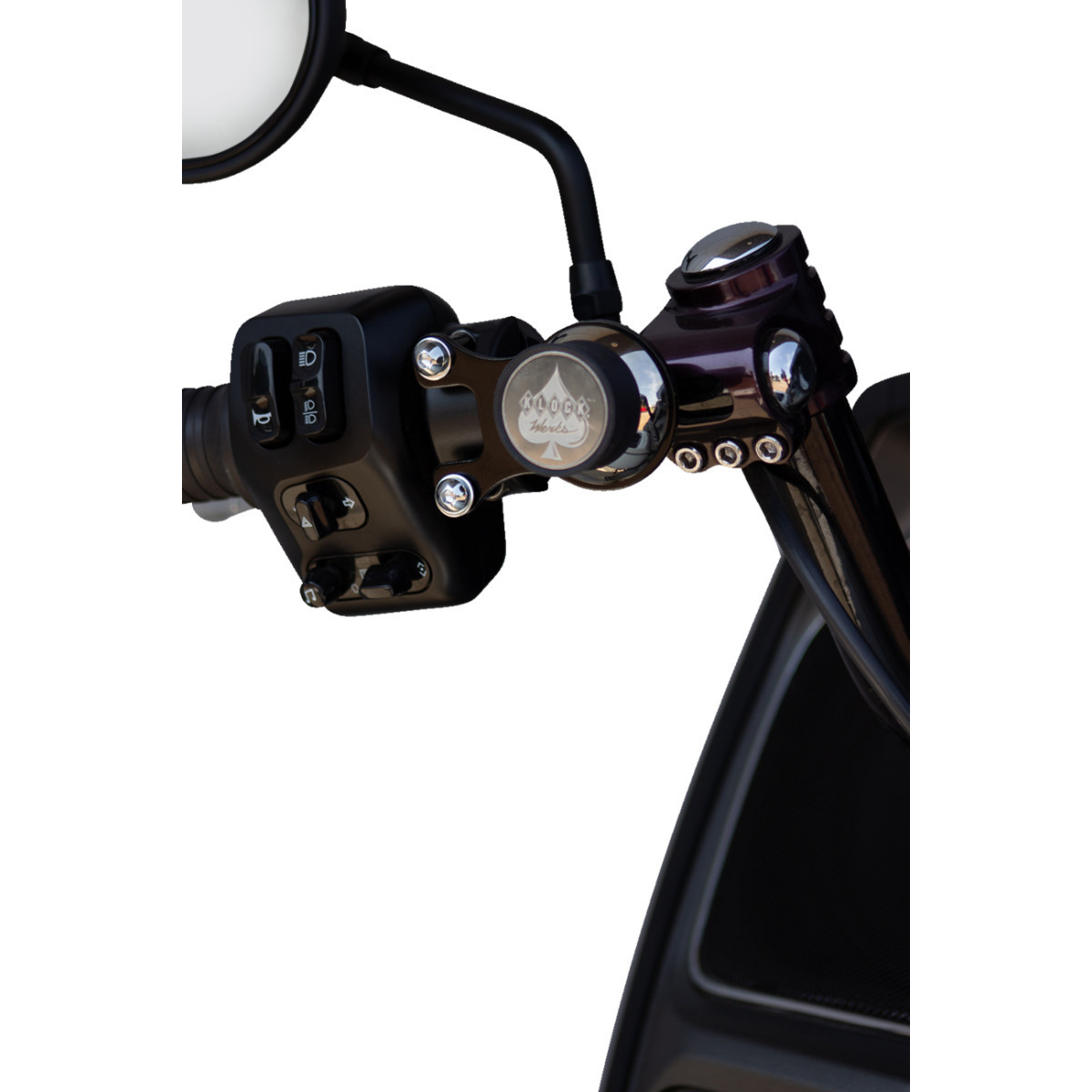 Klock Werks #KWD-04-0609-B - iOmount™ for Indian - Ambidextrous Mount - Black - Challenger/Pursuit