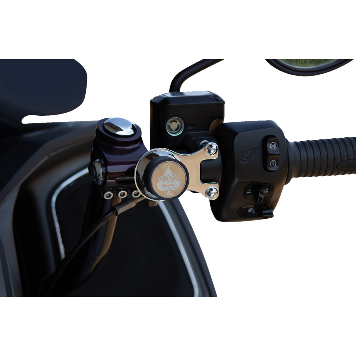 Klock Werks #KWD-04-0609-C - iOmount™ for Indian - Ambidextrous Mount - Chrome - Challenger/Pursuit