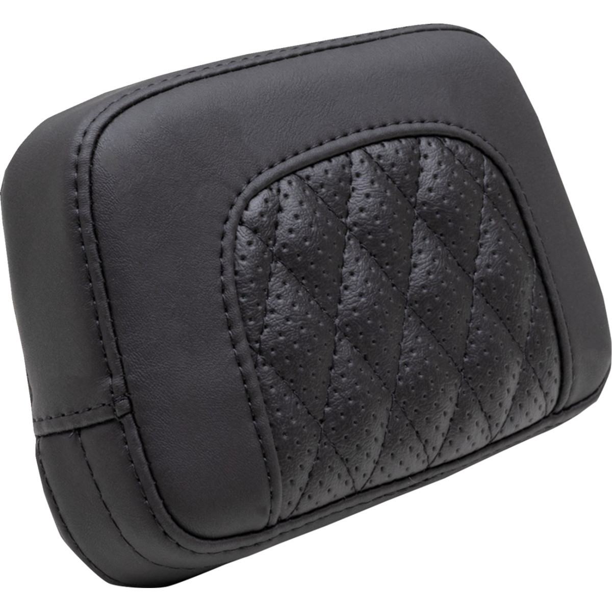 Mustang #88206 - Squareback Sissy Bar Pad - Black - Diamond Stitch - Chief '22-'23