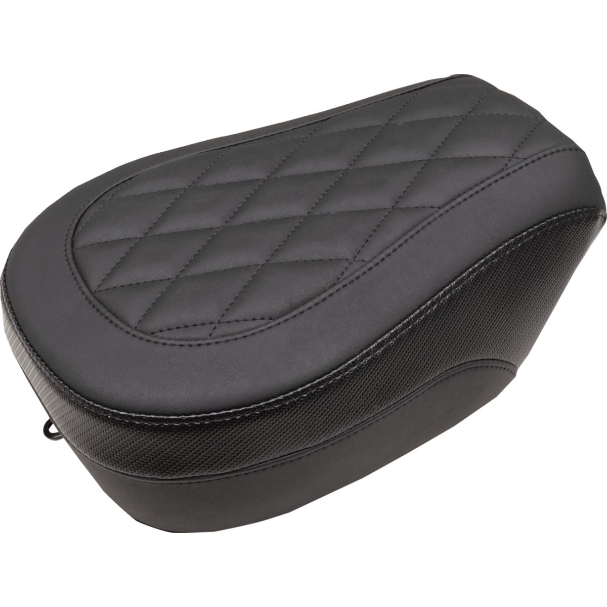 Mustang #88204 - Solo Touring Seat - Passenger - Black - Diamond Stich - Chief '22-'23