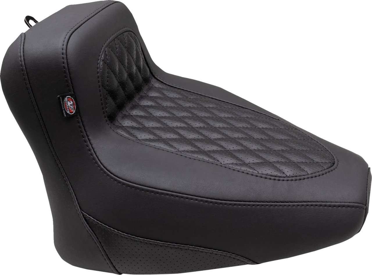 Mustang Squareback Seat - Solo - Black - Diamond Stitch - Chief '22-'24