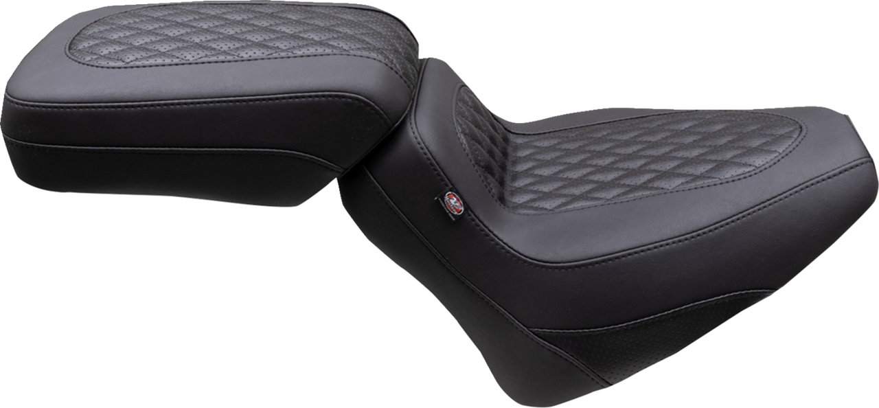 Mustang Squareback Seat - Solo - Black - Diamond Stitch - Chief '22-'24