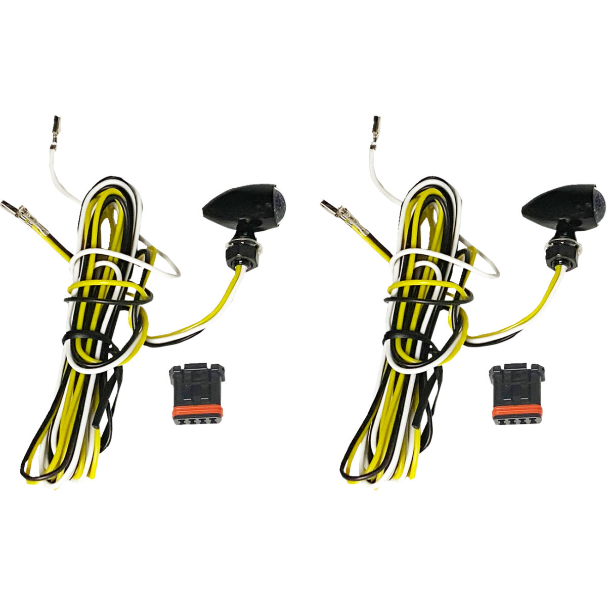 Custom Dynamics #CD-MICRO-AW2-B - Micro Bullet Turn Signals - LED - Amber/White - Black