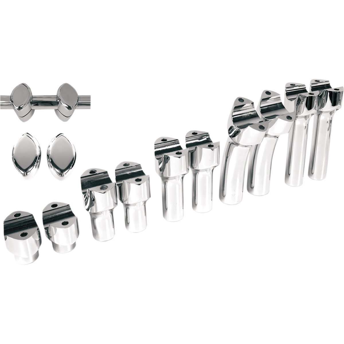 Drag Specialties - Big Buffalo Handlebar Risers - 4" - Chrome