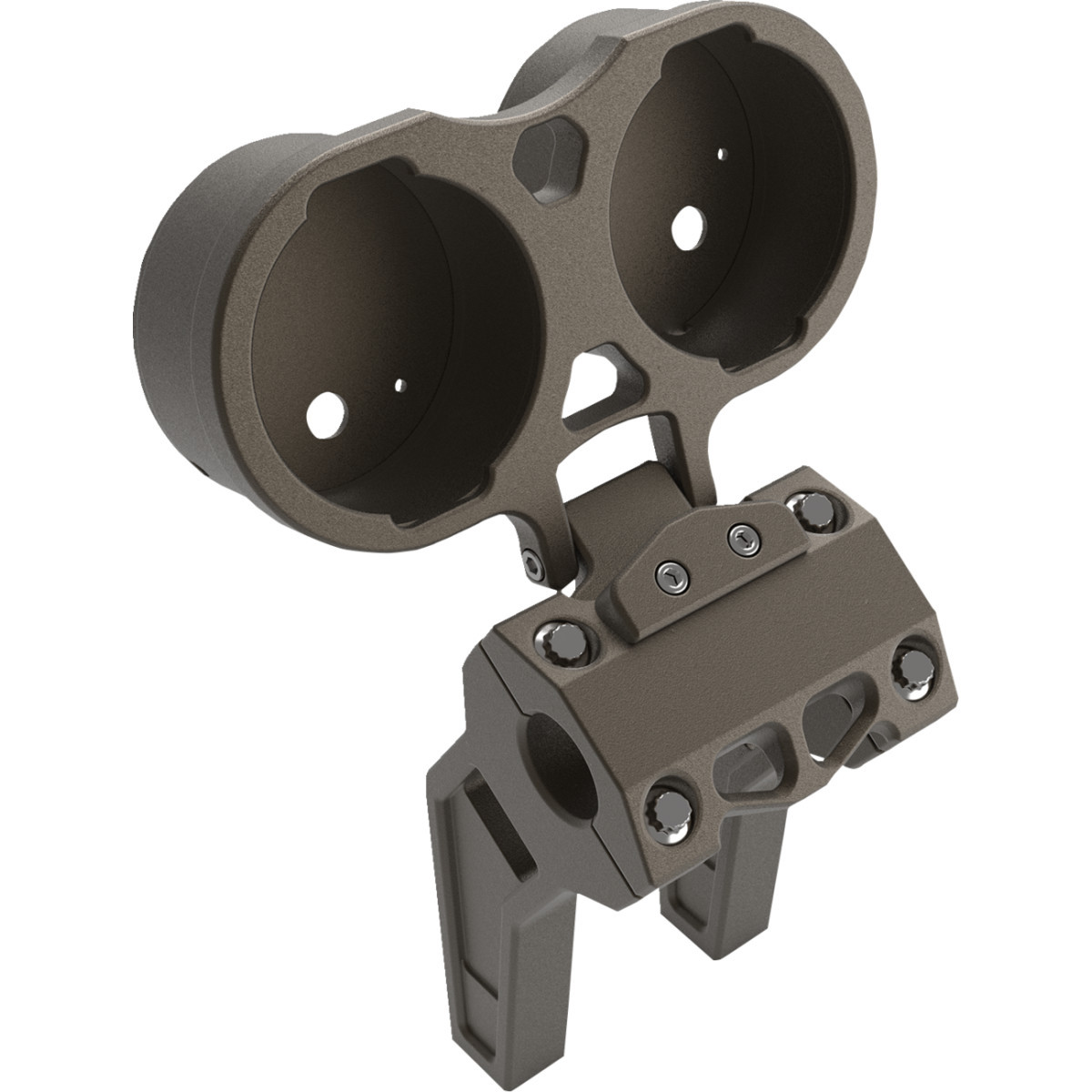 LA Choppers #LA-7397-02Z - Gauge Mount - Dual - Bronze - Dyna