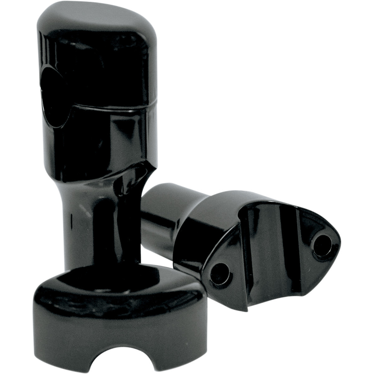 LA Choppers #LA-7406-03B - Hefty Smooth Handlebar Risers for 1-1/4" Handlebars - 3" - Black
