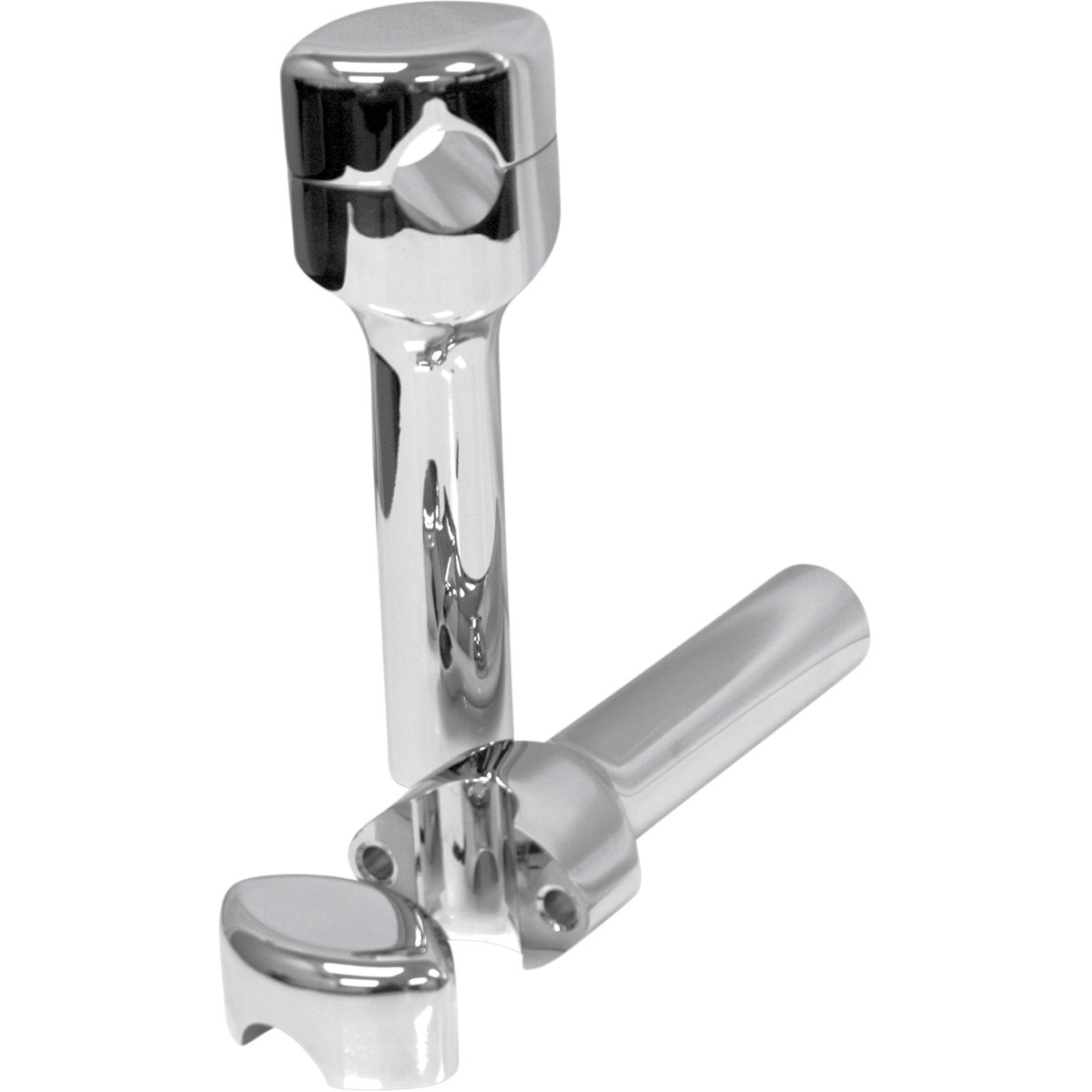 LA Choppers #LA-7406-06 - Hefty Smooth Handlebar Risers for 1-1/4" Handlebars - 6" - Chrome