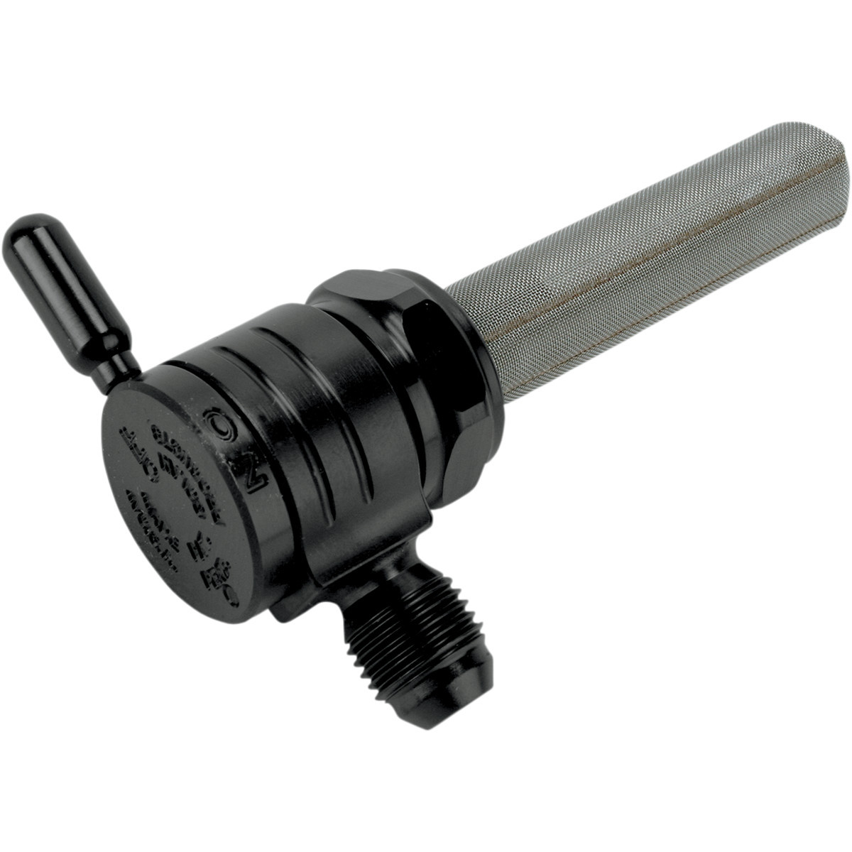 Golan Products #76-3126-BLK - "Click-Slick" Fuel Petcock - 6-AN - Black - 22mm