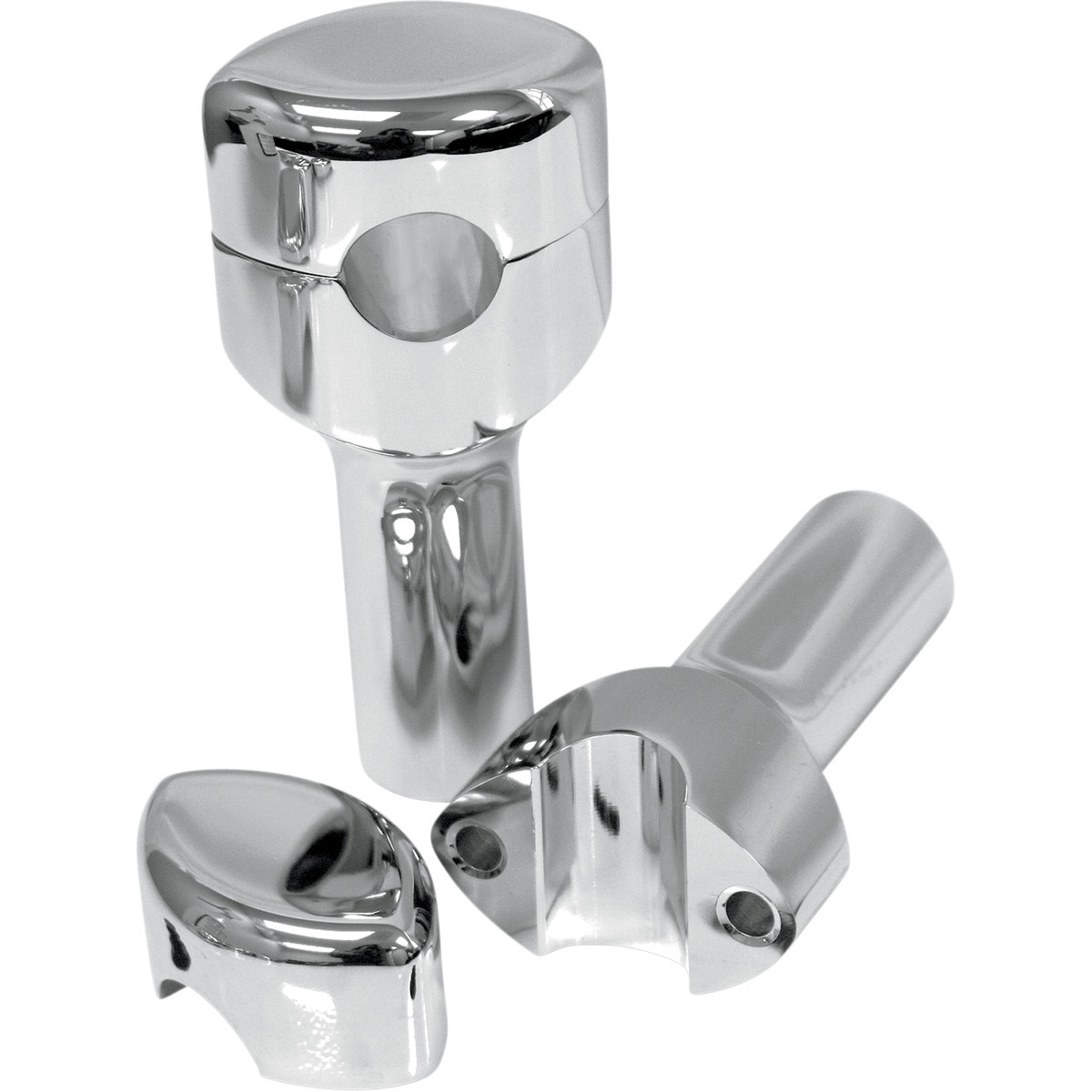 LA Choppers #LA-7402-04 - Handlebar Risers for 1" Handlebars - Smooth - 4" - Chrome