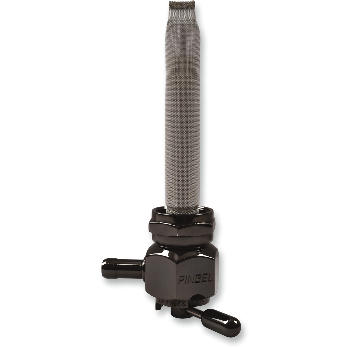 Pingel #6311-CHBLK - Hex Fuel Valve - Black Chrome - 22 mm