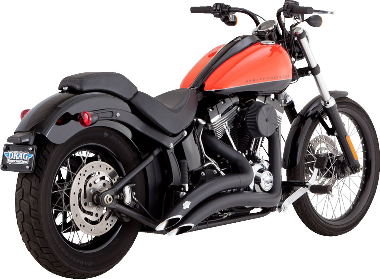 Vance & Hines #46079 - 2-into-2 Big Radius Exhaust System - Matte Black