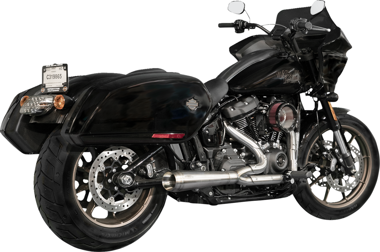 Trask #TM-5053 - 2-into-1 Assault Exhaust System - Natural - with Bags