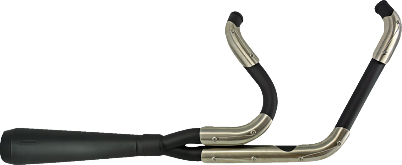 Trask #TM-5053BK - 2-into-1 Assault Exhaust System - Black Ceramic - with Bags