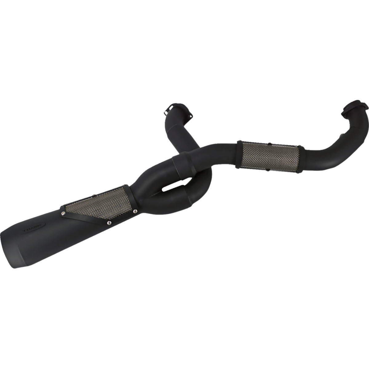 Trask #TM-5131BK - 2-into-1 Big Sexy Exhaust System - Black