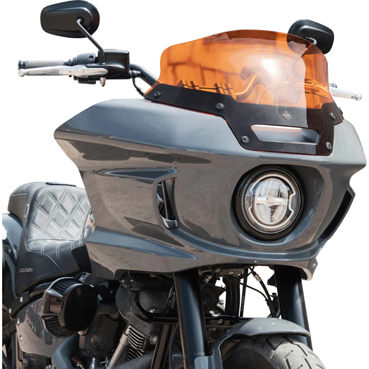 Klock Werks #KWW-02-0623 - Kolor Flare® Windshield - 6" - Orange - '22-'25 FXLRST