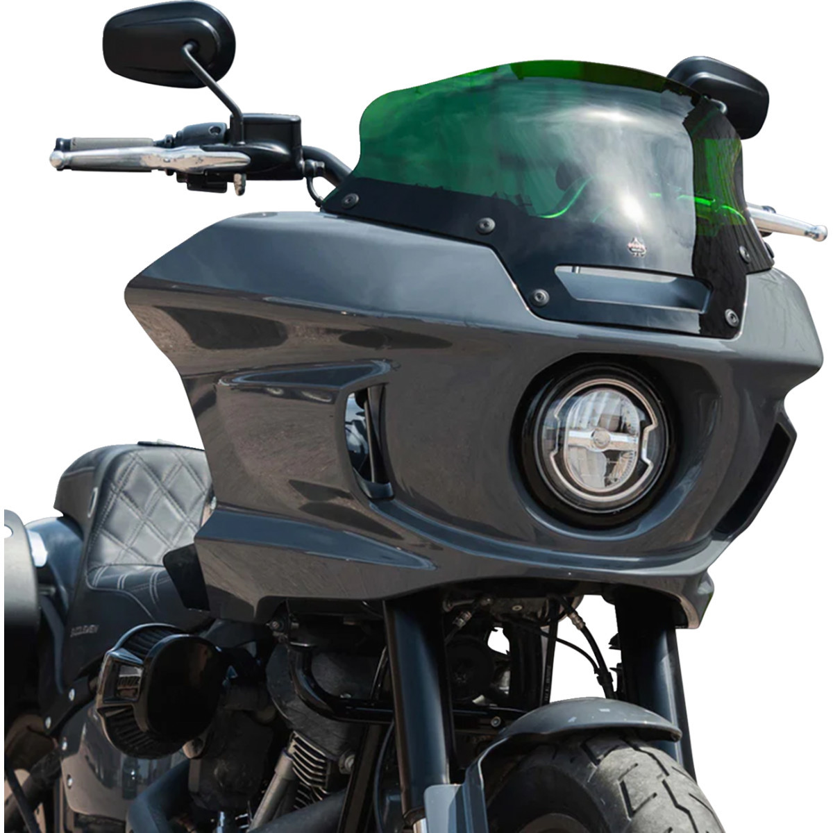 Klock Werks #KWW-02-0625 - Kolor Flare® Windshield - 6" - Green - '22-'25 FXLRST