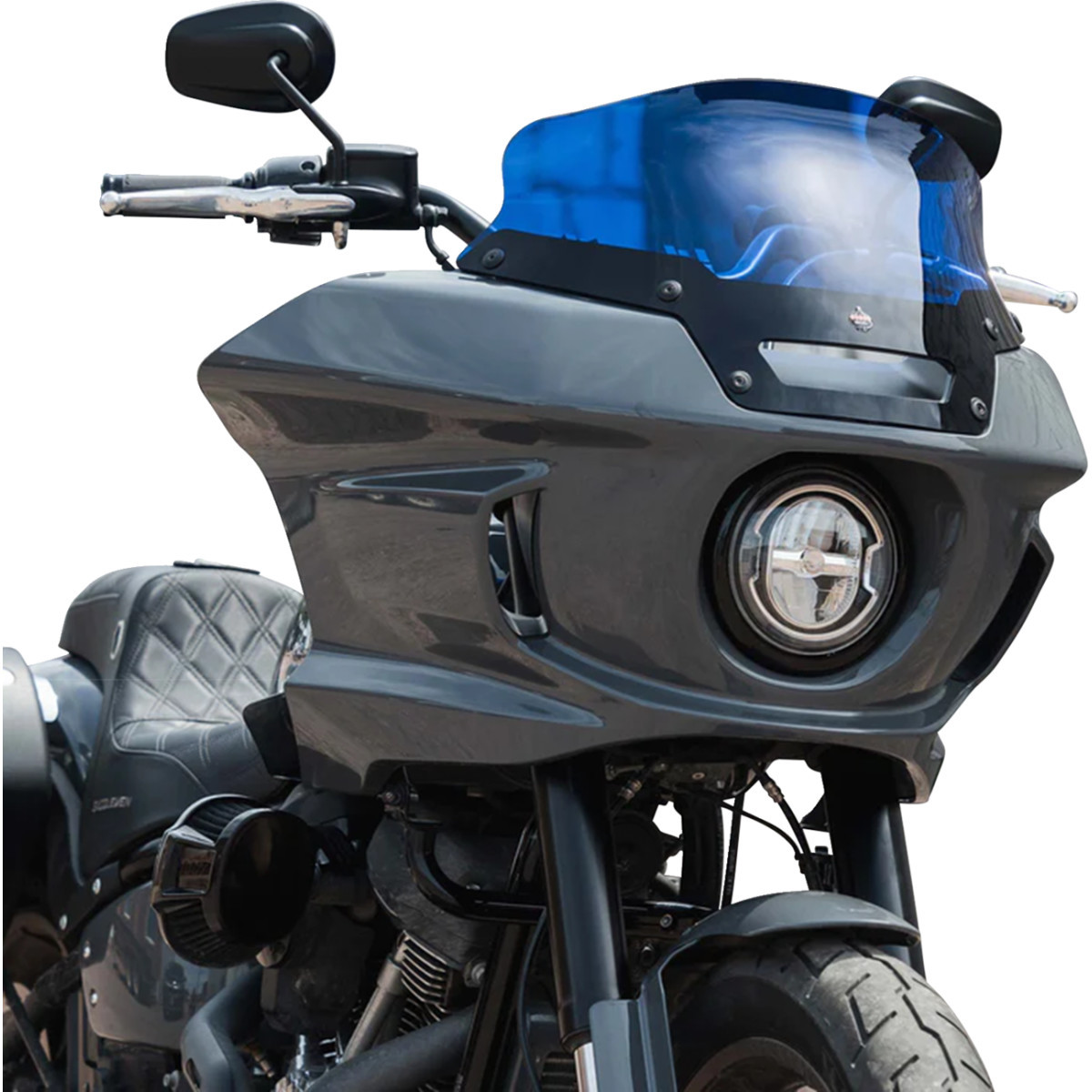 Klock Werks #KWW-02-0626 - Kolor Flare® Windshield - 6" - Blue - '22-'25 FXLRST