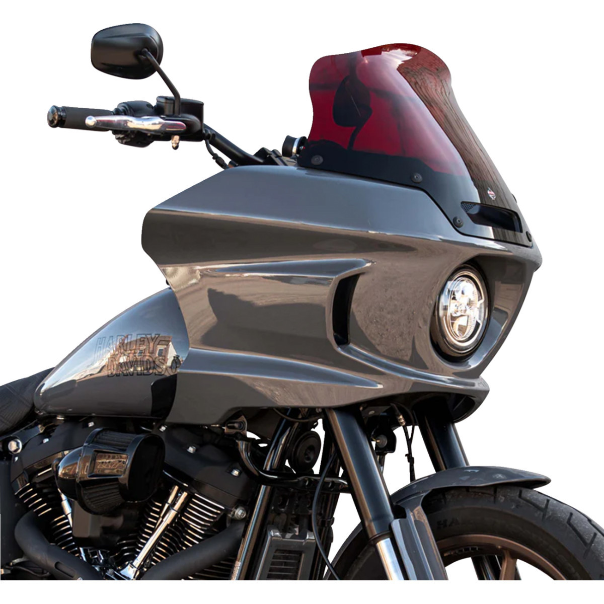 Klock Werks #KWW-02-0629 - Kolor Flare® Windshield - 8" - Red - '22-'25 FXLRST