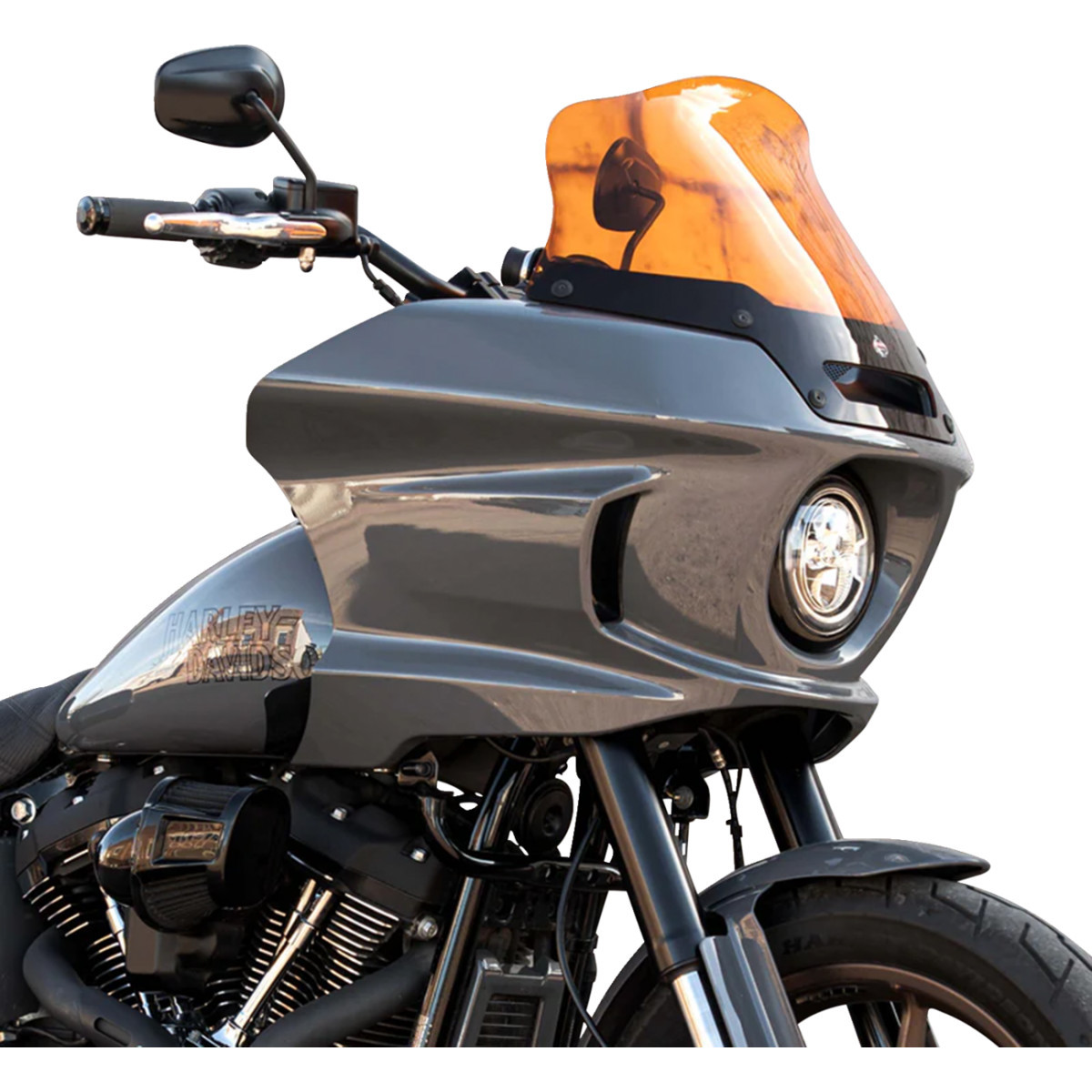 Klock Werks #KWW-02-0630 - Kolor Flare® Windshield - 8" - Orange - '22-'25 FXLRST