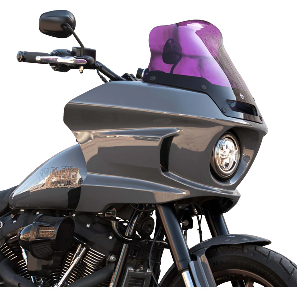 Klock Werks #KWW-02-0634 - Kolor Flare® Windshield - 8" - Purple - '22-'25 FXLRST