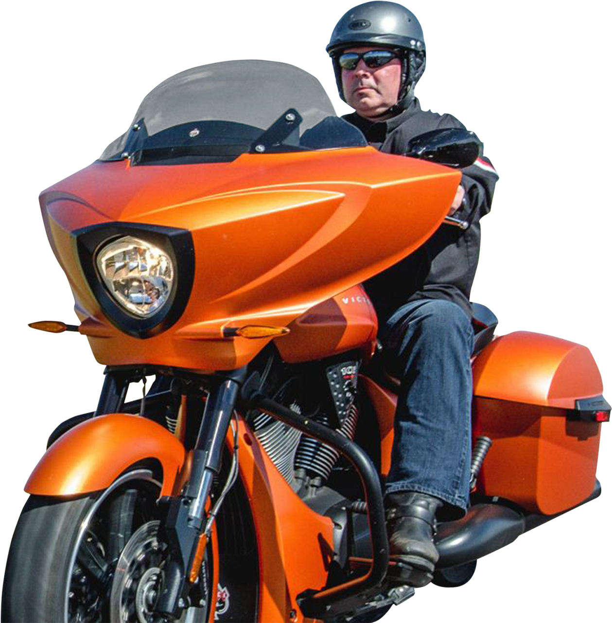 Klock Werks #KWW-06-0543 - Flare Windshield - 11" - Tinted - Victory