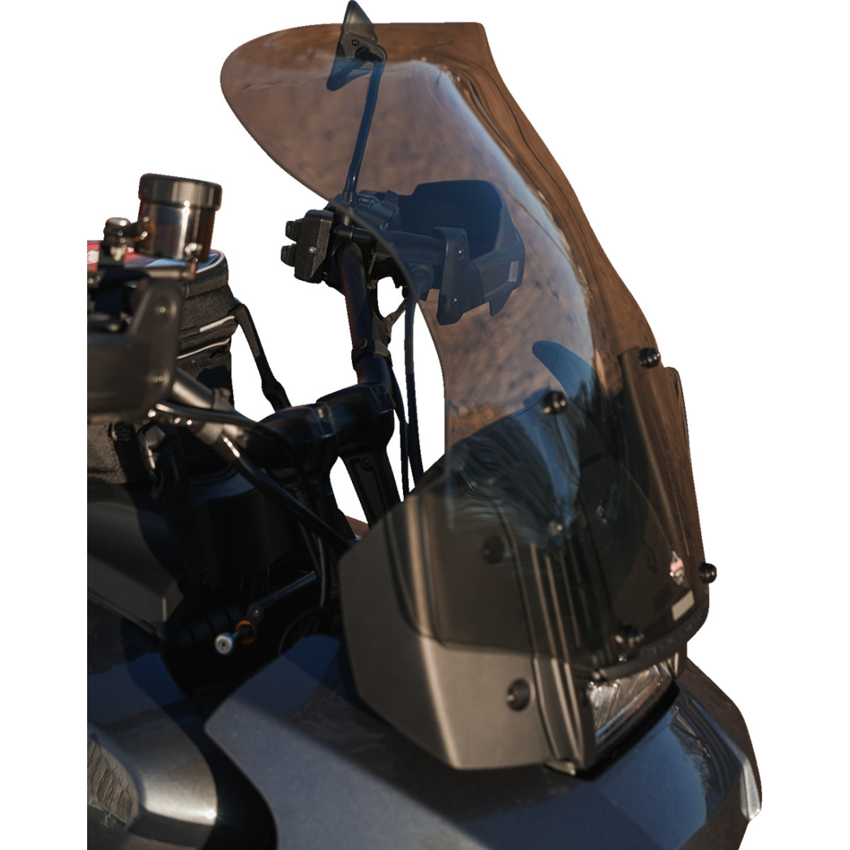 Klock Werks #KWW-03-0001-T - Flare® Windshield - 15-1/2" - Tint - '21-'25 Pan America