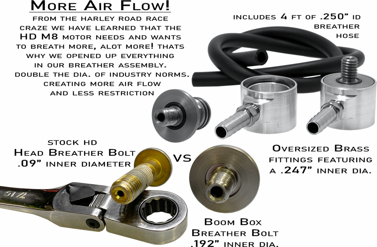 Alloy Art #1.8M8BP - Boom Box Air Cleaner Kit - Black Cover