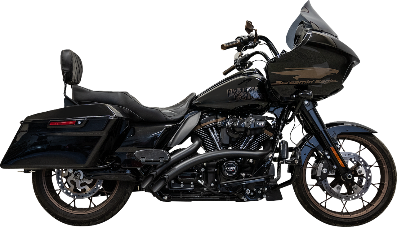 Bassani Xhaust #1F21FB - Radial Exhaust System with Shields - Black