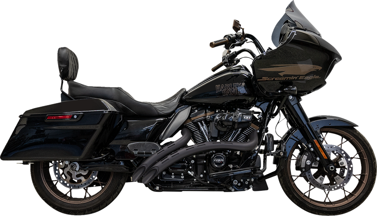 Bassani Xhaust #1F22FB - Radial Exhaust System with Slotted Heat Shields - Black
