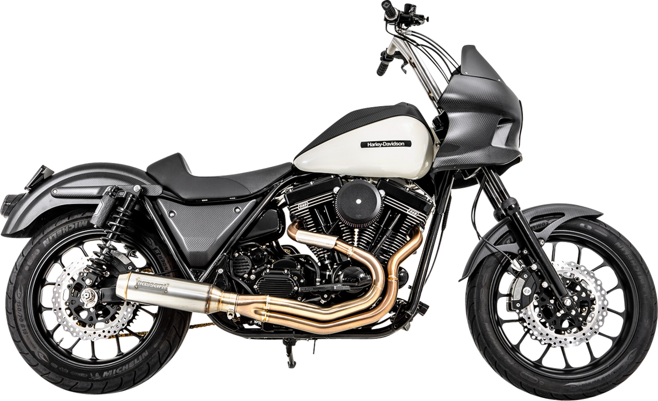 Bassani Xhaust #1FXR3SS - 2-into-1 Exhaust System with Super Bike 4" Muffler - Stainless Steel