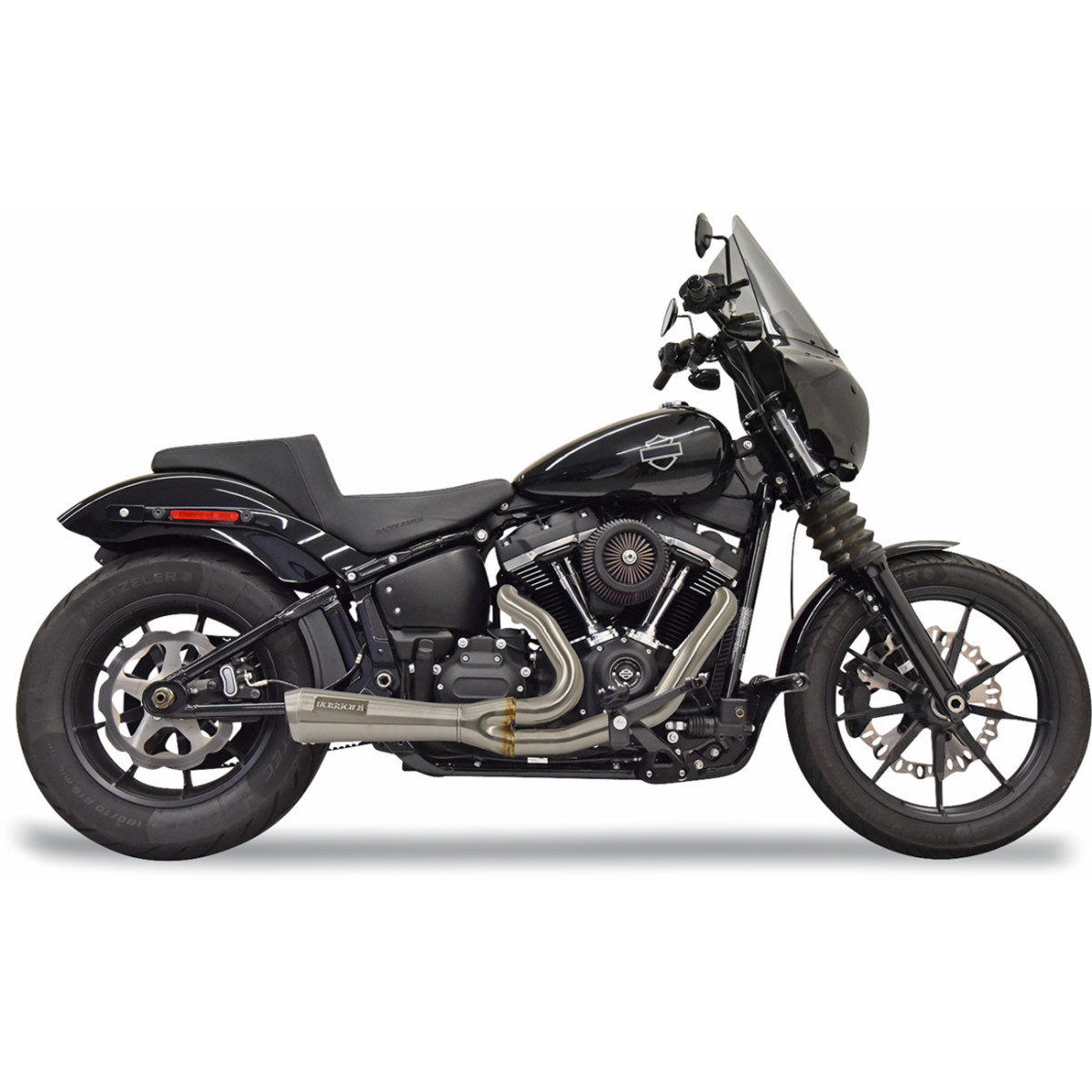 Bassani Xhaust #1S73SSE - 2-into-1 Ripper Short Exhaust System - Stainless Steel - 49-State