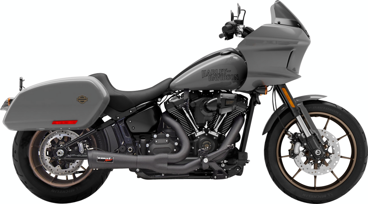 Bassani Xhaust #1S73RBE - 2-into-1 Ripper Short Exhaust System - Black