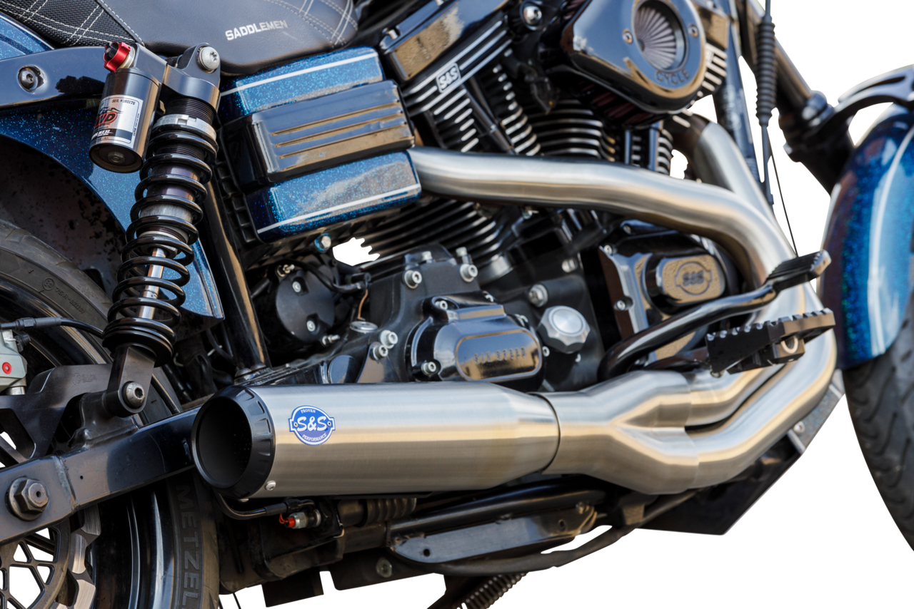 S&S Cycle #550-1097 - 2-into-1 Qualifier Exhaust System - Brushed