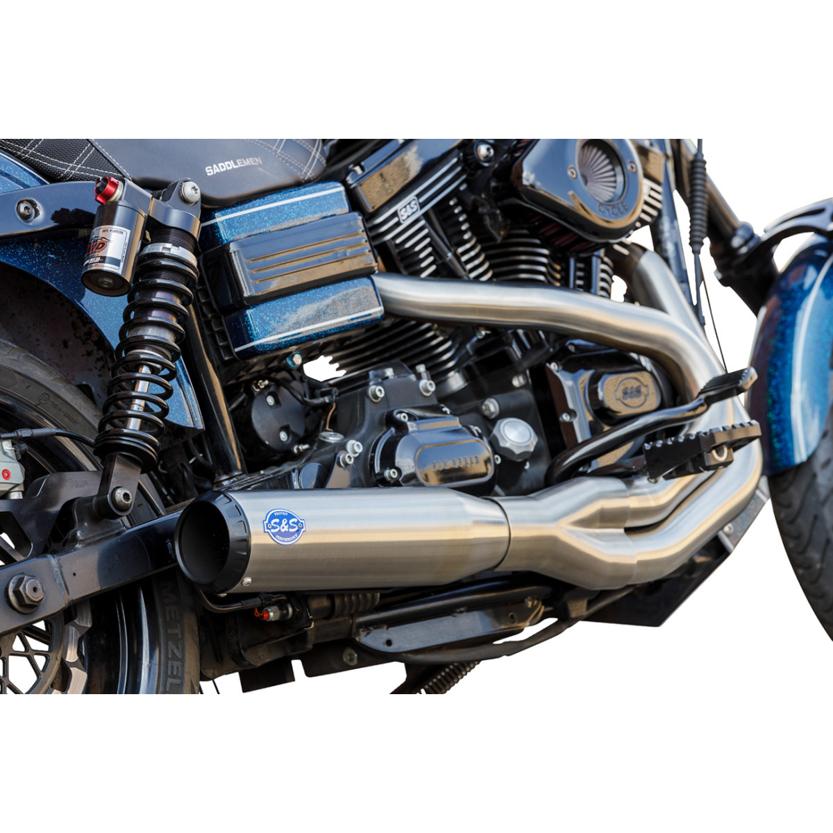 S&S Cycle #550-1097 - 2-into-1 Qualifier Exhaust System - Brushed