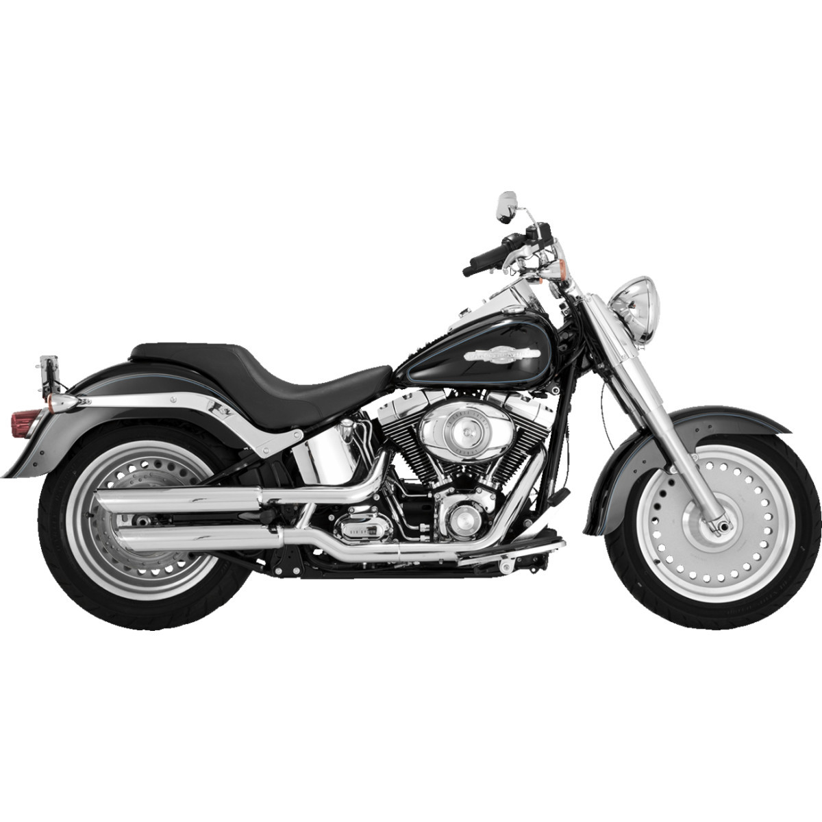 Vance & Hines #16844 - Twin Slash 3" Slip-On Mufflers - Chrome