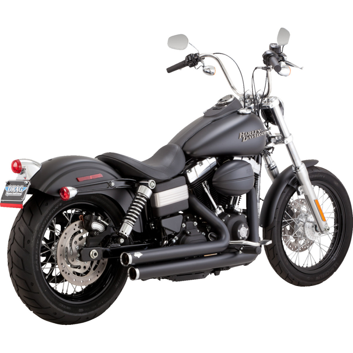 Vance & Hines #47958 - Big Shots Staggered Exhaust System - Matte Black