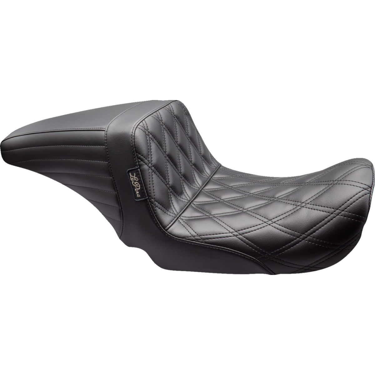 LE Pera #LKU-591DD - Kickflip Up Front Seat - Double Diamond - Black - Dyna '06-'17