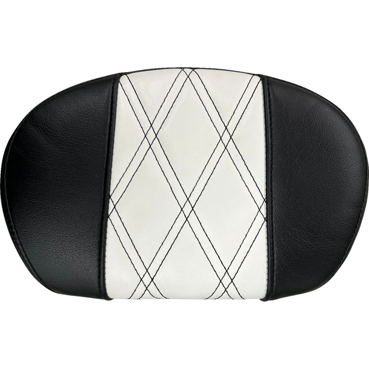 LE Pera #L-SBP02GT/HR1 - Sissy Bar Pad - Medium - GT1/HR1 Inlay - Black/White