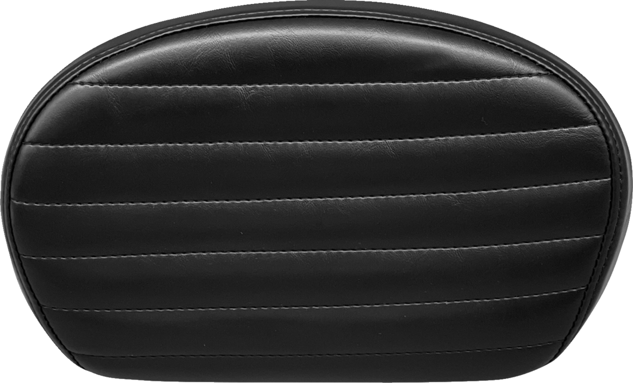 Le Pera #L-SBP02PT-SH - Sissy Bar Pad - Medium - Pleated - Shiny Black