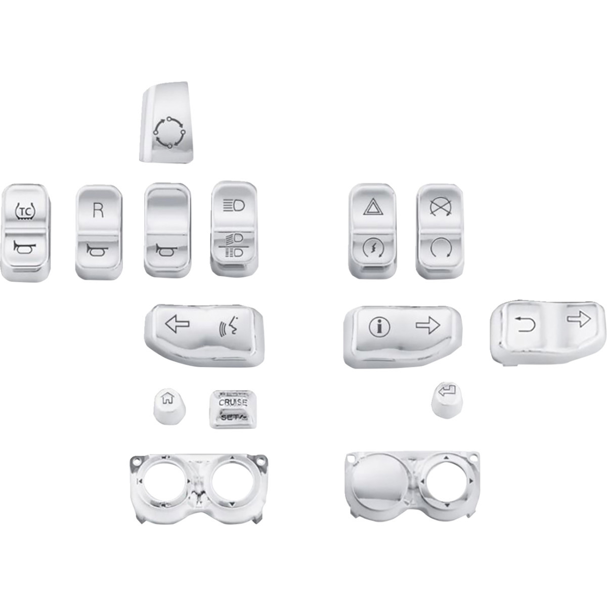 Drag Specialties - Switch Cap Kit - Chrome