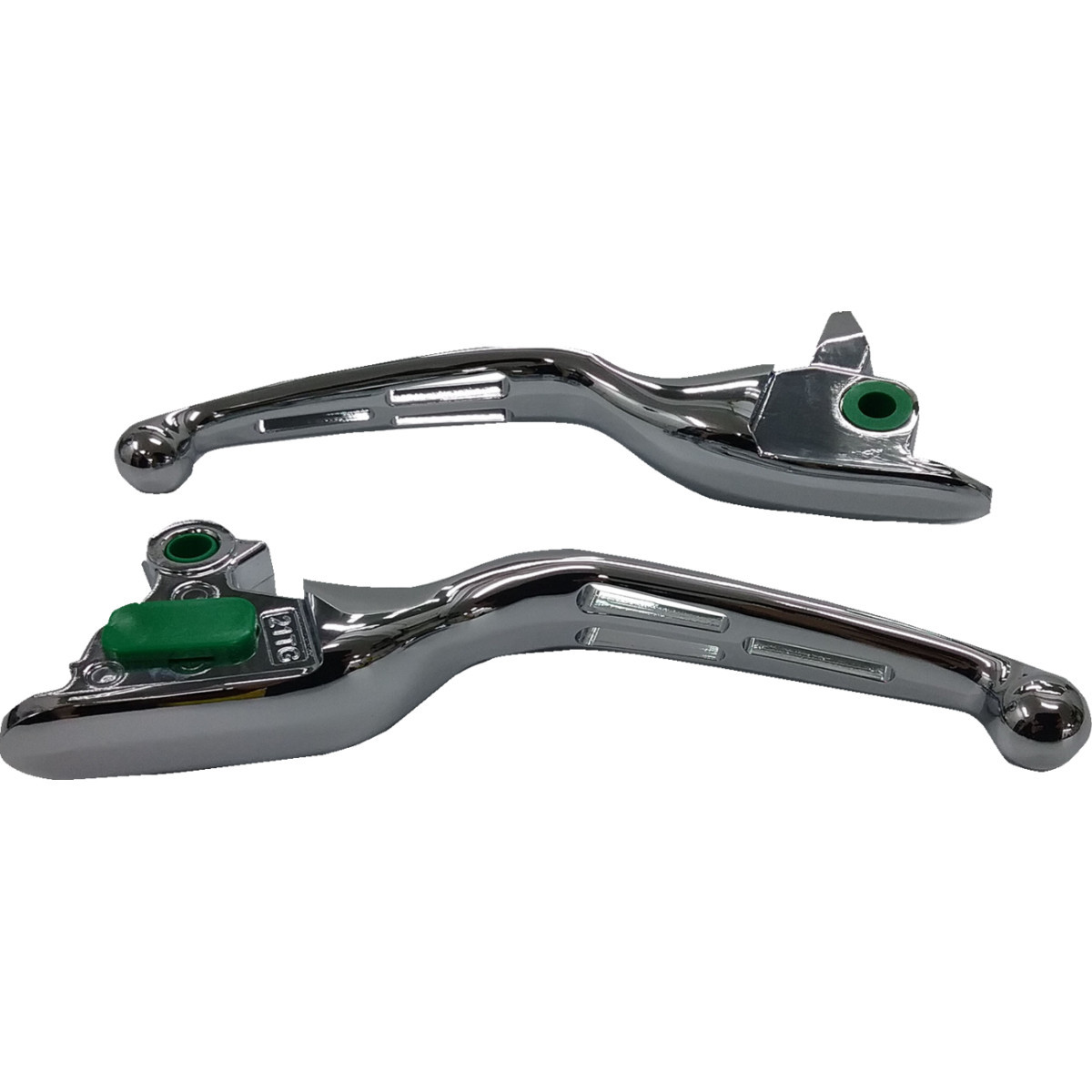 Drag Specialties - Slotted Wide Blade Lever Set - Chrome