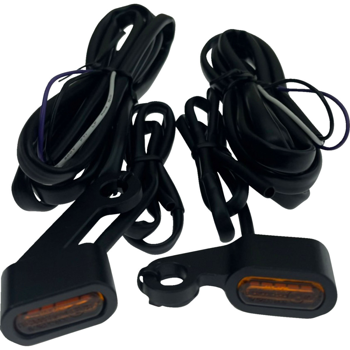 Drag Specialties - Marker Lights - Black - Amber Lens - '04-'13 XL
