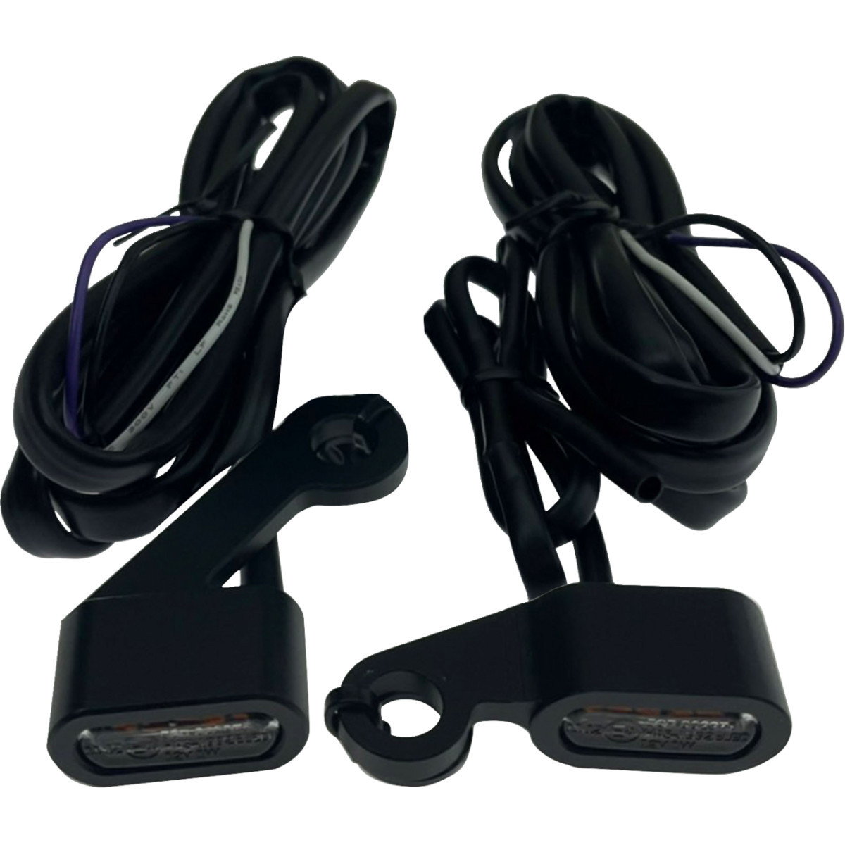 Drag Specialties - Marker Lights - Matte Black - Amber Lens - '04-'13 XL