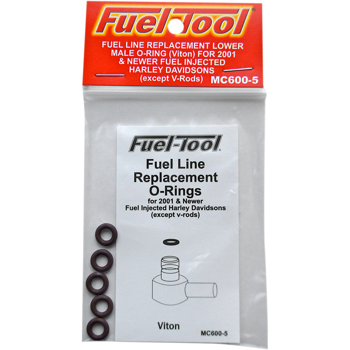 Fuel-tool #MC600-5 - Fuel Line O-Rings - 5-Pack