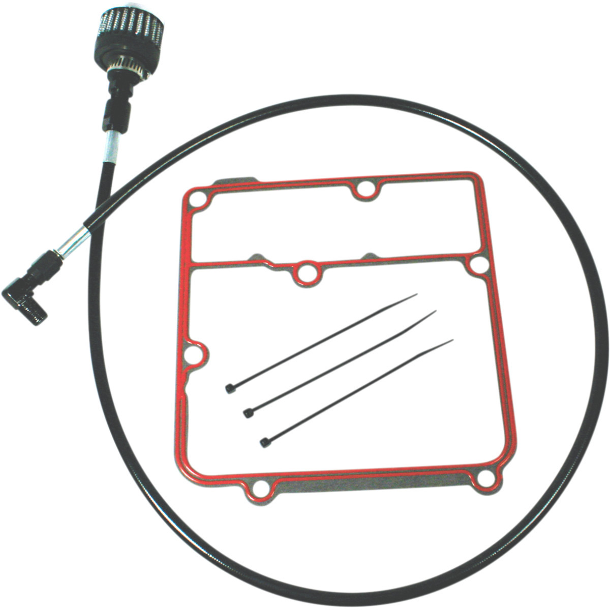 Feuling Parts #3071 - Oil Tank Breather Kit - Black - 99'-05' Dyna