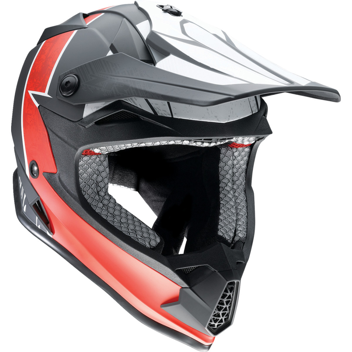 Z1R - Youth F.I. Helmet - Fractal - MIPS® - Matte Black/Red - Small