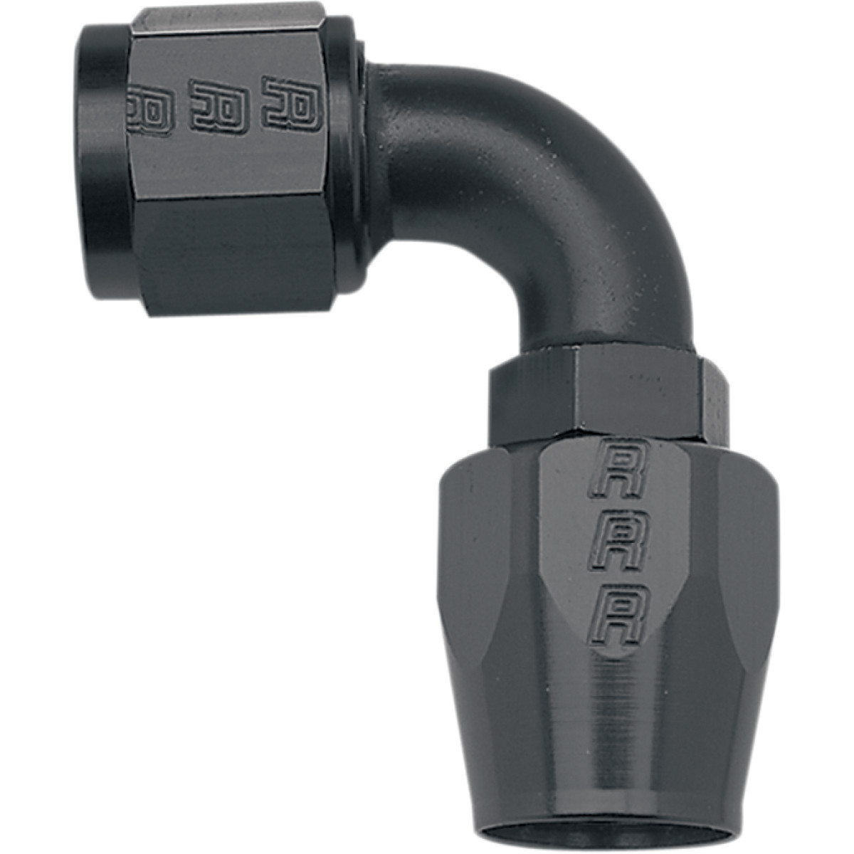 Russell #R13163B - 90 Degree Hose End - Black - 6AN