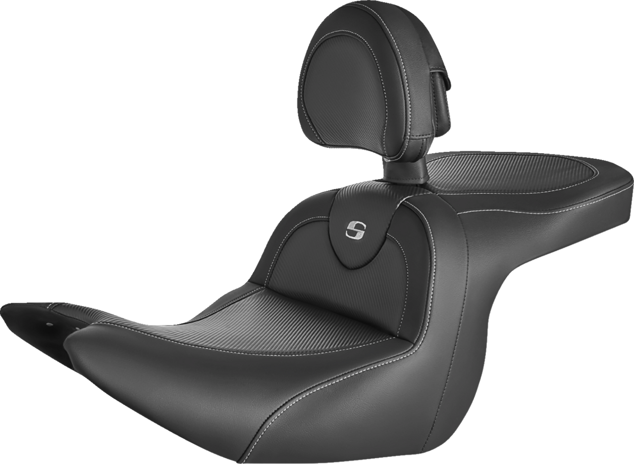 Saddlemen Roadsofa Carbon Fiber Seat - Carbon Fiber - with Backrest - GL1800 '18-'24