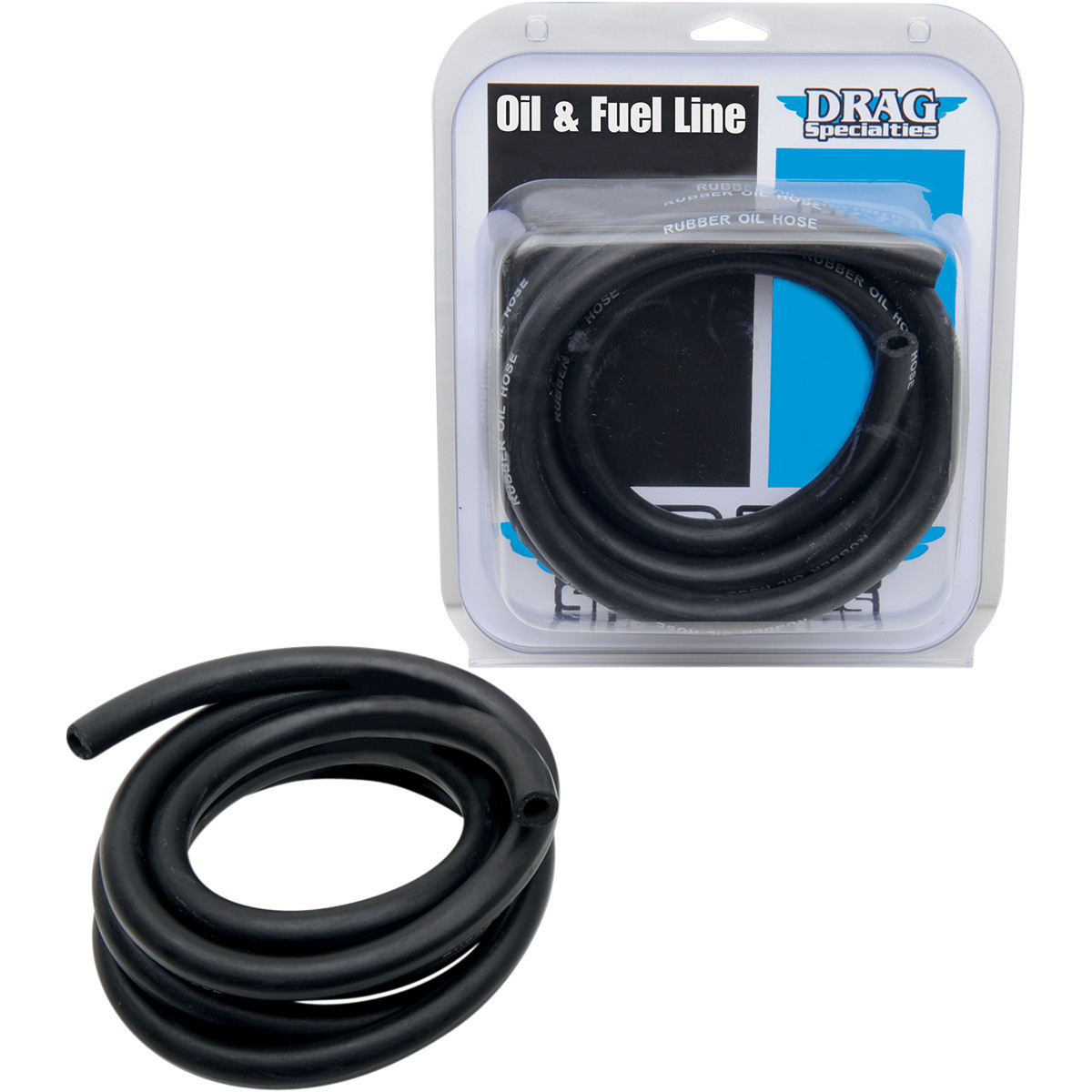 Drag Specialties - Fuel/Oil Line - Black - 3/8" - 8'